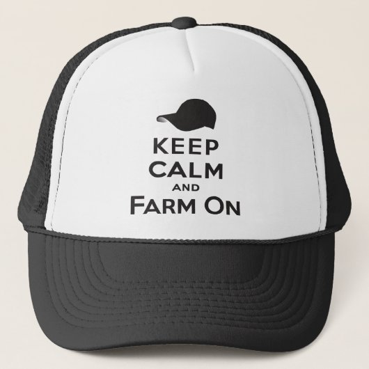Kalm houden en Boerderij aan - Trucker Hat Pet (Voorkant)