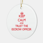 Kalm houden en borg-agent vertrouwen keramisch ornament (Links)