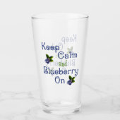 Kalm houden en bosbes aan glas (Voorkant)