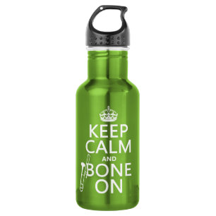 Kalm houden en 'Bot aan' (trombone - elke kleur) Waterfles