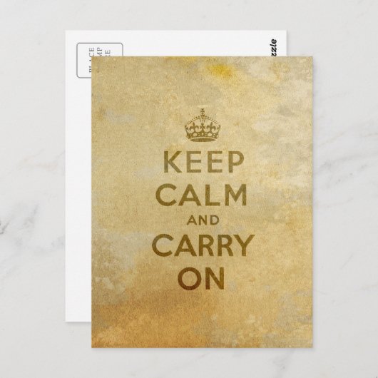 Kalm houden en Briefkaart doorgeven (Voorkant / Achterkant)