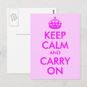 Kalm houden en Briefkaart doorgeven (Voorkant / Achterkant)