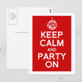 Kalm houden en briefkaart van partij (Voorkant / Achterkant)