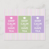 Kalm houden en Briefkaart voor theekoplage hebben (Voorkant)