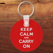 Kalm houden en Brits Poster meenemen op T-shirten Sleutelhanger (Voorkant)