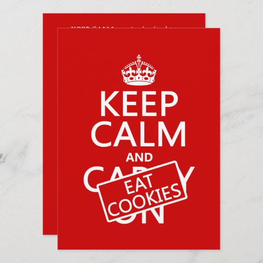 Kalm houden en brood eten kaart (Voorkant / Achterkant)