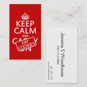 Kalm houden en brood eten visitekaartje (Voorkant / Achterkant)