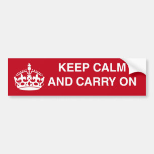 Kalm houden en Bumperstickers uitvoeren