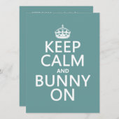 Kalm houden en Bunny aan Kaart (Voorkant / Achterkant)