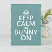 Kalm houden en Bunny aan Kaart (Staand voorkant)