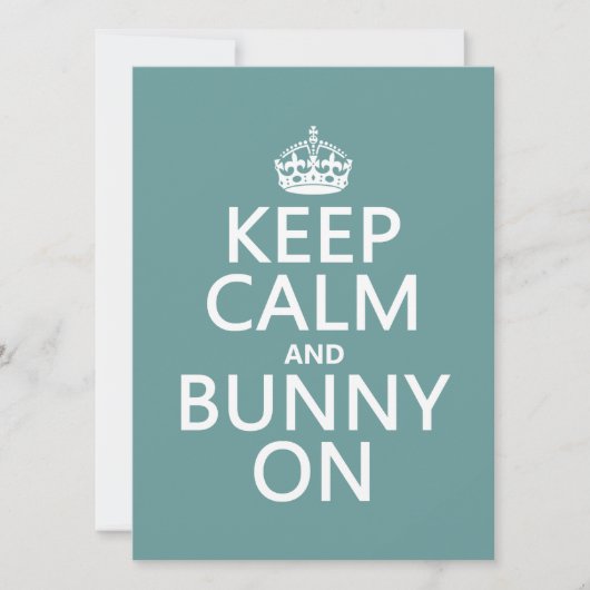 Kalm houden en Bunny aan Kaart (Voorkant)