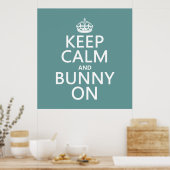Kalm houden en Bunny aan Poster (Keuken)