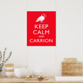 Kalm houden en Carrion Poster (Keuken)