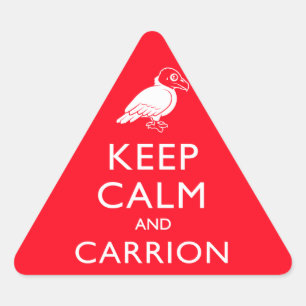 Kalm houden en Carrion Sticker