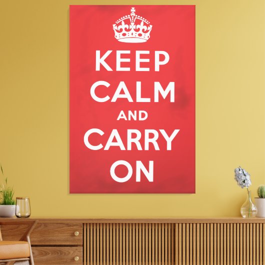 Kalm houden en cartoons uitvoeren canvas afdruk (Insitu (Woonkamer))