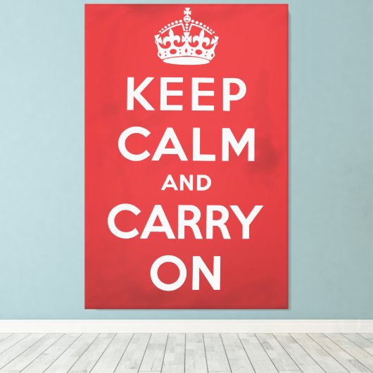 Kalm houden en cartoons uitvoeren canvas afdruk (Insitu (Houten vloer))