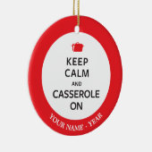 Kalm houden en Casserole aan Keramisch Ornament (Rechts)