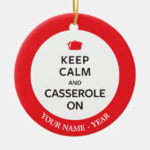 Kalm houden en Casserole aan Keramisch Ornament (Voorkant)