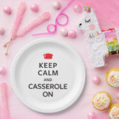 Kalm houden en Casserole aan Papieren Bordje (Feest)