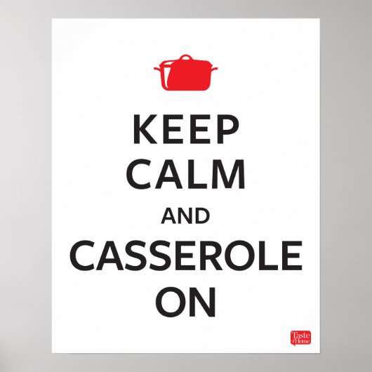 Kalm houden en Casserole aan Poster (Voorkant)