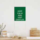 Kalm houden en Castles bezoeken Poster (Keuken)