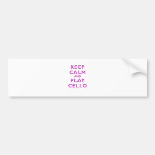 Kalm houden en Cello afspelen Bumpersticker
