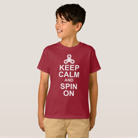 Kalm houden en Centrifugeren op Fidget Spinner T-shirt (Voorkant volledig)