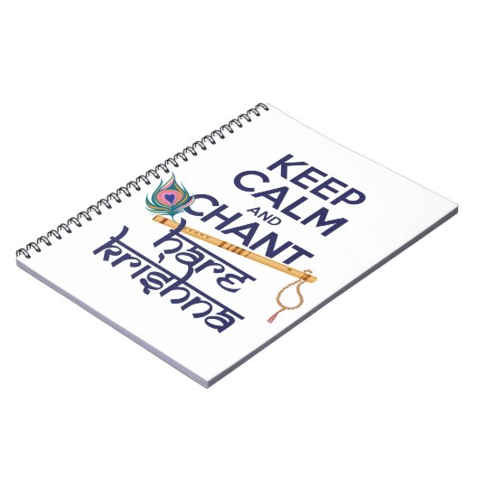 Kalm houden en Chant Hare Krishna Mantra Chanting Notitieboek (Linkerzijde)