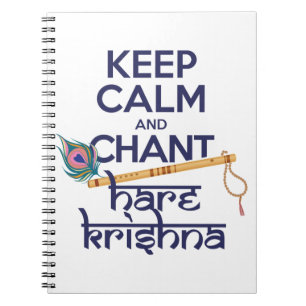 Kalm houden en Chant Hare Krishna Mantra Chanting Notitieboek