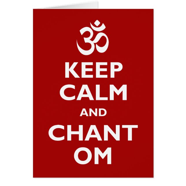 Kalm houden en Chant Om (Voorkant)