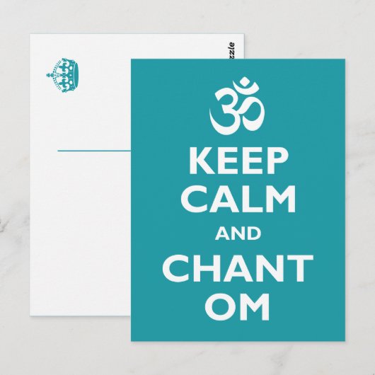 Kalm houden en Chant Om Briefkaart (Voorkant / Achterkant)