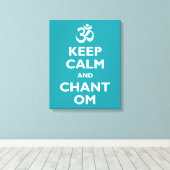 Kalm houden en Chant Om Canvas Afdruk (Insitu (Houten vloer))