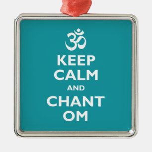 Kalm houden en Chant Om Metalen Ornament