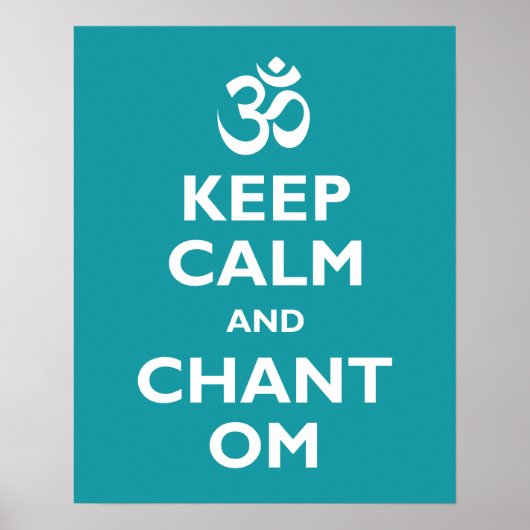 Kalm houden en Chant Om Poster (Voorkant)