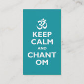 Kalm houden en Chant Om Visitekaartje (Achterkant)
