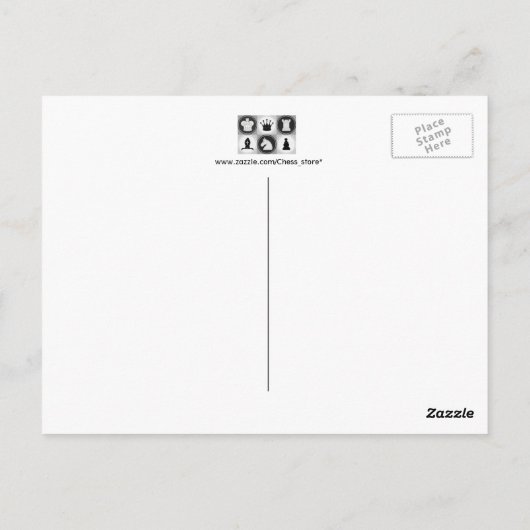 Kalm houden en Chess afspelen Briefkaart (Achterkant)