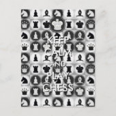 Kalm houden en Chess afspelen Briefkaart (Voorkant)