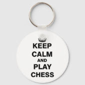 Kalm houden en Chess afspelen Sleutelhanger (Voorkant)