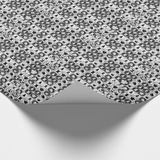 Kalm houden en Chess Pattern afspelen Cadeaupapier (Hoek)
