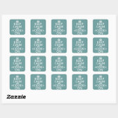 Kalm houden en<Code>aan - alle kleuren Vierkante Sticker (Vel)
