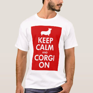Kalm houden en Corgi op Shirt houden