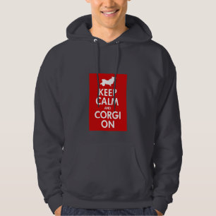 Kalm houden en Corgi op Wheeled Corgi houden Hoodie