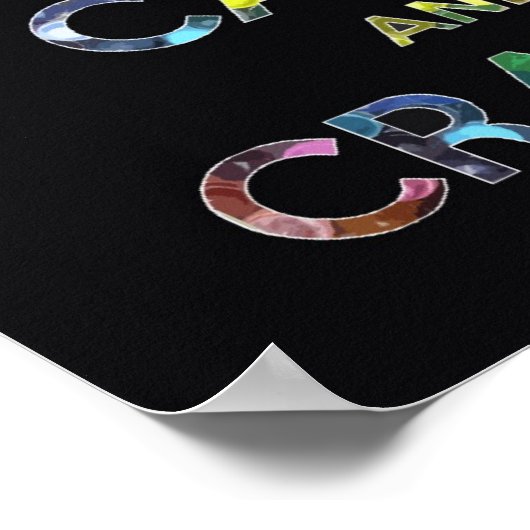 Kalm houden en Crayon tekenen kind kinder grappig  Poster (Hoek)