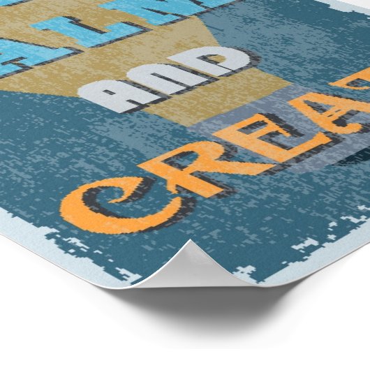 Kalm houden en Creëer Poster (Hoek)