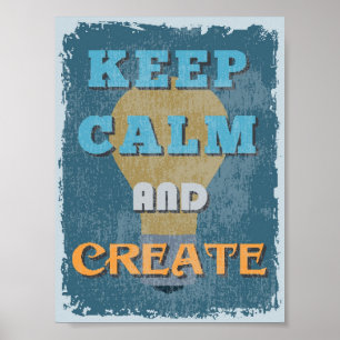 Kalm houden en Creëer Poster