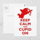 Kalm houden en Cupid aan houden Briefkaart (Voorkant / Achterkant)