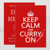 Kalm houden en curry aan kaart (Voorkant / Achterkant)