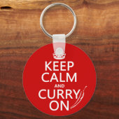 Kalm houden en curry aan sleutelhanger (Voorkant)