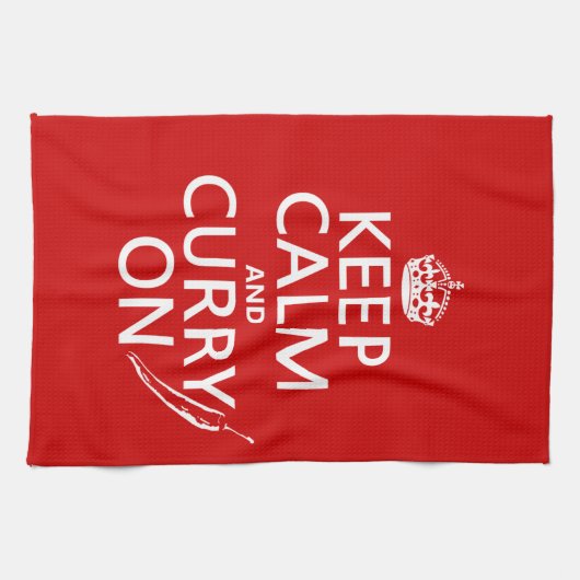 Kalm houden en curry aan theedoek (Horizontaal)