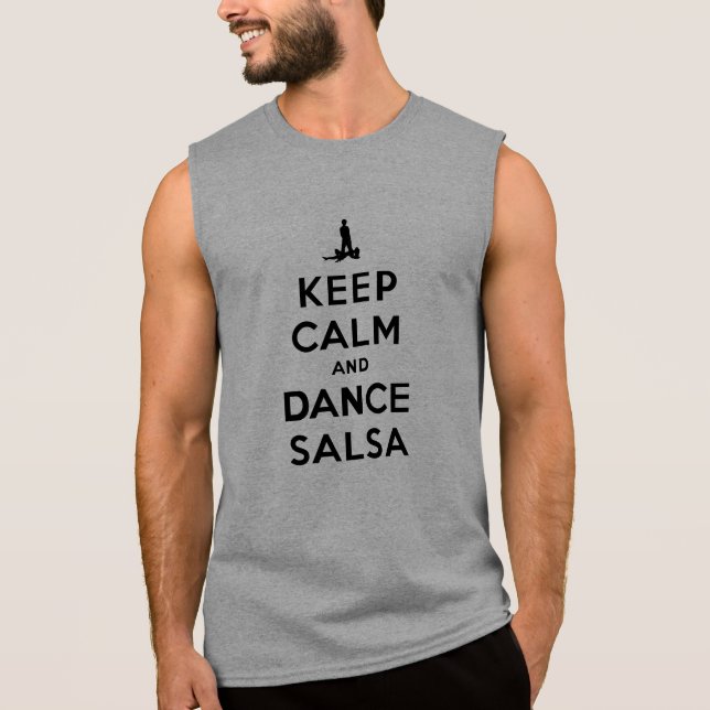 Kalm houden en Dance Salsa T-shirt (Voorkant)